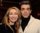 Alexandra Golovanoff et l'animateur télé du groupe M6 Xavier de Moulins assistent à la soirée de lancement du cocktail Le Golo au bar de l'hôtel Le Bristol. Paris, le 25 février 2013.