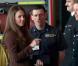 Kate Middleton, enceinte, à Grimsby le 5 mars 2013.