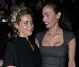 Vahina Giocante et Inés Sastre assistent au défilé prêt-à-porter d'Elie Saab à l'Espace Éphémère. Paris, le 6 mars 2013.