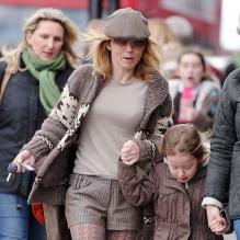 Geri Halliwell et son adorable fille Bluebell Madonna après l'école dans les rues de Londres, le 11 mars 2013.