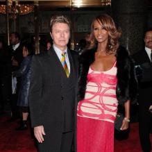 David Bowie et sa femme Iman, le 1er décembre 2005 à New York.
