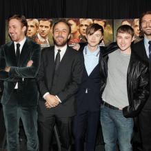 Du masculin : Ray Liotta, Ryan Gosling, Derek Cianfrance, Dane DeHaan, Emory Cohen et Bradley Cooper à la première de The Place Beyond The Pines à New York, le 28 mars 2013.