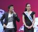 Taïg Khris et Marine Lorphelin, Miss France 2013 lors de la 64e cérémonie des Cravaches d'Or au Théâtre des Champs-Elysées à Paris le 3 avril 2013.