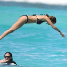 Nicole Richie en vacances a Saint-Barthélemy le 6 avril 2013.