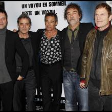 Patrick Catalifo, Daniel Duval, Gérard Lanvin, Olivier Marchal et Tchéky Karyo à la première des Lyonnais à Paris le 27 novembre 2011.