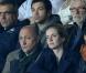 Nathalie Kosciusko-Morizet et son mari Jean-Pierre Philippe ennuyés par le spectacle du soir pendant le match entre le PSG et Valenciennes (1-1) au Parc des Princes, Paris, le 5 mai 2013.