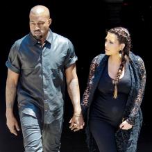 Kim Kardashian et Kanye West à Los Angeles, le 10 mai 2013.