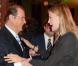 Daryl Hannah et Roger Moore lors d'un dîner à Berlin, le 12 mai 2013.