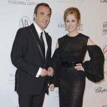 Nikos Aliagas et Lara Fabian à la 4e édition du <em>Global Gift Gala</em> au George-V à Paris le 13 mai 2013.