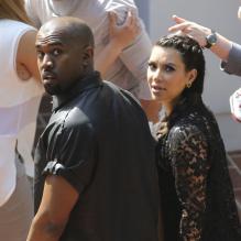 Kim Kardashian et Kanye West à Beverly Hills, le 10 mai 2013.