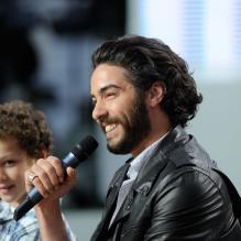 Tahar Rahim sur le plateau du Grand Journal de Canal+ durant le 66e Festival de Cannes, le 16 mai 2013.