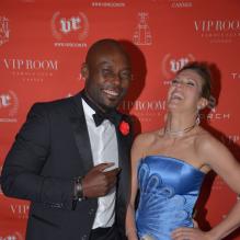 Lorie et Jimmy Jean-Louis lors de la soirée d'ouverture du VIP Room à Cannes le 15 mai 2013.