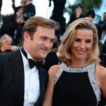 Laurence Ferrari et Renaud Capuçon sur le tapis rouge du Palais des Festivals pour la projection du film Le Passé, à la 66e édition du Festival de Cannes, le 17 mai 2013.<br />
<p></p>