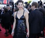 Delphine Chaneac (robe Courreges, chaussures Saint-Laurent Paris, bijoux Avakian) - Montee des marches du film "Le Passe" lors du 66 eme Festival du film de Cannes - Cannes 17/05/2013  Red carpet for the movie "The Past" of the 66 th Cannes Film festival Cannes 17/05/201317/05/2013 - Cannes