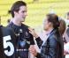  La princesse Stéphanie de Monaco avec Paul-Noël Ettori, compagnon de sa fille Pauline Ducruet, lors de la 20e édition du match de football caritatif annuel World Stars Match, le 21 mai 2013, opposant la Star Team MC créée par le prince Albert de Monaco à une sélection de stars notamment de la F1, au Stade Louis II et au profit de la Fondation Princesse Charlene. 