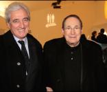 Jean-Loup Dabadie, Robert Hossein et son épouse, Candice Patou. 