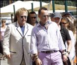 Elton John et son mari David Furnish à Portofino