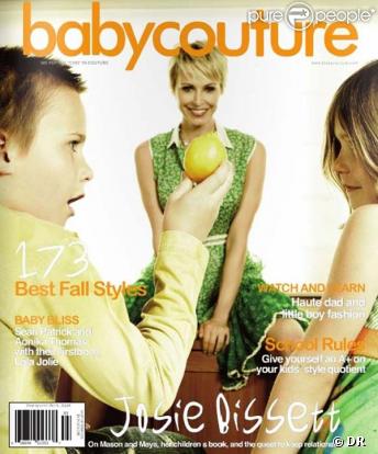 Josie Bisset avec ses enfants, Mason et Maya, pour Babycouture...