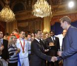 Nicolas Sarkozy et Alain Bernard