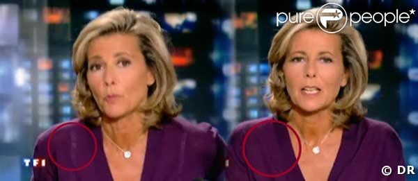 Quand Claire Chazal fait tomber son... soutien-gorge !