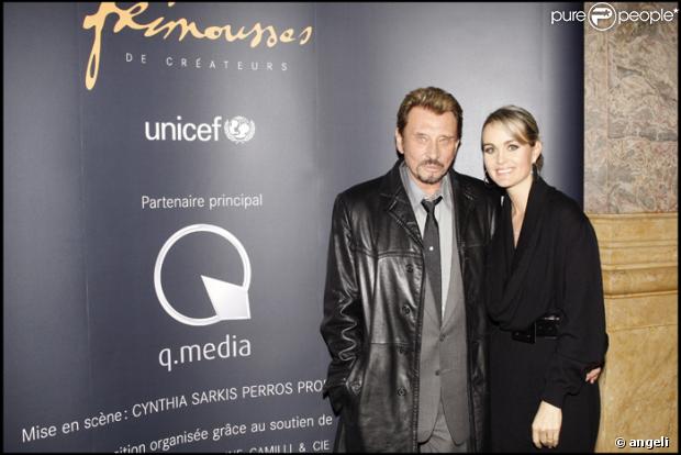 Johnny Hallyday  et Laeticia pour l'Unicef
