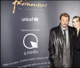 Johnny Hallyday  et Laeticia pour l'Unicef