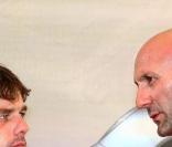 Fabien Barthez avec Sebastien Loeb à Albi pour le Grand Prix Automobile