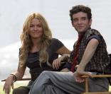 Michael Urie avec Becki Newton sur le plateau d'Ugly Betty