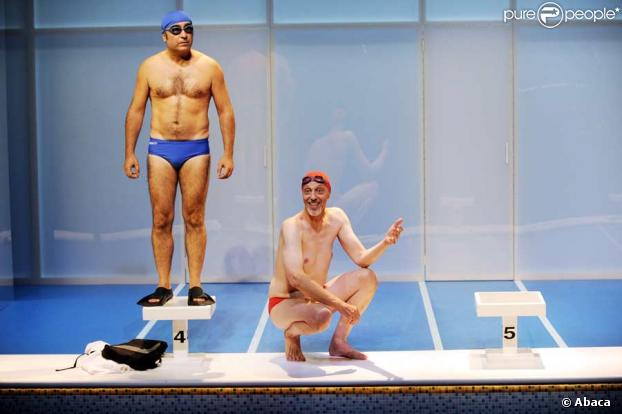Tom Novembre et Roland Marchisio dans Les Poissons ne meurent pas d'apnée
