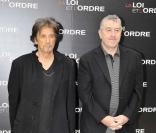 Al Pacino et Robert de Niro au photocall du film La loi et l\'ordre à Paris