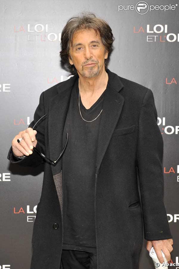 Al Pacino au photocall du film La loi et l'ordre à Paris