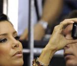 Eva Longoria encourage son Tony sur le parquet du Mans
