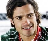Le prince Carl Philip sur le circuit de Mantorp