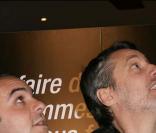 François-Xavier Demaison et l'équipe du film Coluche