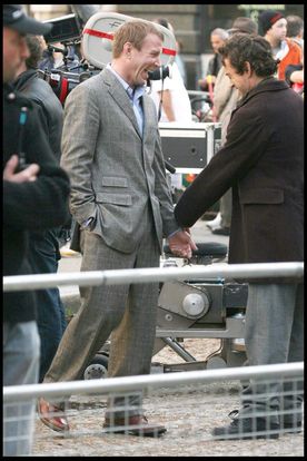 Guy Ritchie et Robert Downey Jr. sur le tournage de Sherlock Holmes