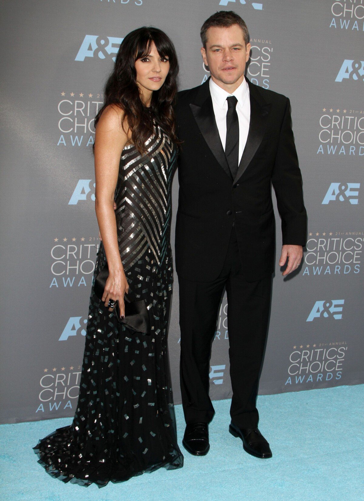 Photo Matt Damon et sa femme Luciana Barroso Célébrités lors du