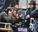 Robert Downey Jr. sur le tournage de Sherlock Holmes