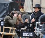 Robert Downey Jr. sur le tournagede Sherlock Holmes