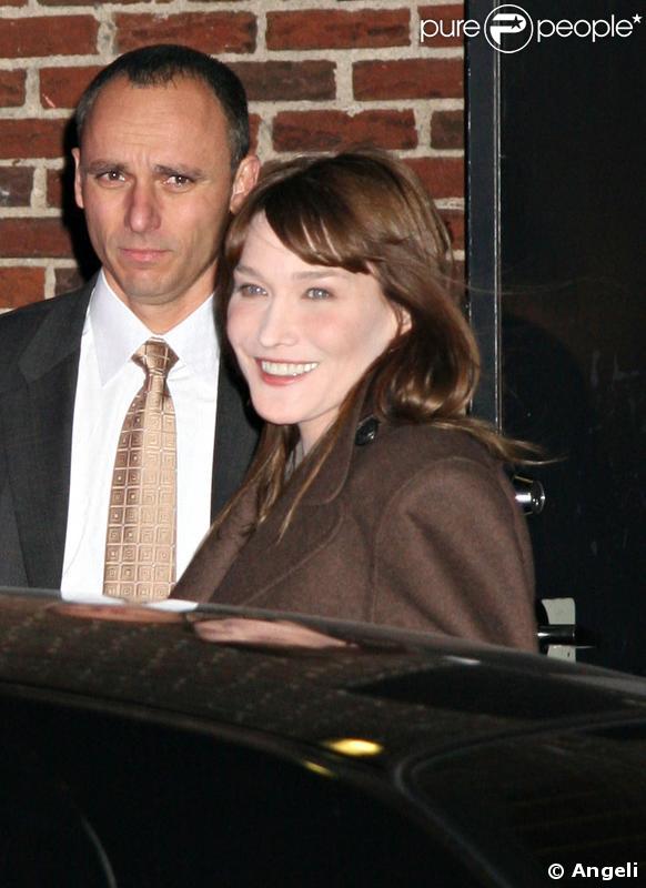 Carla Bruni à la sortie du David Letterman Show