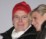 Charlene et le prince Albert II de Monaco aux JO de Turin en 2006