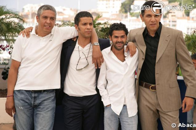 Une partie des comédiens d'Indigènes: (de gauche à droite): Samy Naceri, Sami Bouajila, Jamel Debbouze et Roschdy Zem. 