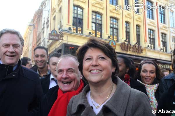 Martine Aubry, vient d'être déclarée vainqueur