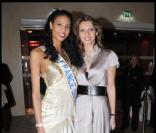 Chloé Mortaud Miss france 2009 et Sylvie Tellier  à la soirée d'inauguration au Palac 