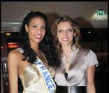 Chloé Mortaud Miss france 2009 et Sylvie Tellier  à la soirée d'inauguration au Palac 