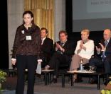 Ingrid Betancourt lors du sommet des Nobel de la paix