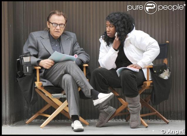 Harvey Keitel sur le tournage de la série Life on Mars à New York