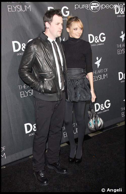 Nicole Richie et Joel Madden à la soirée Dolce et Gabanna, le 15/12/08