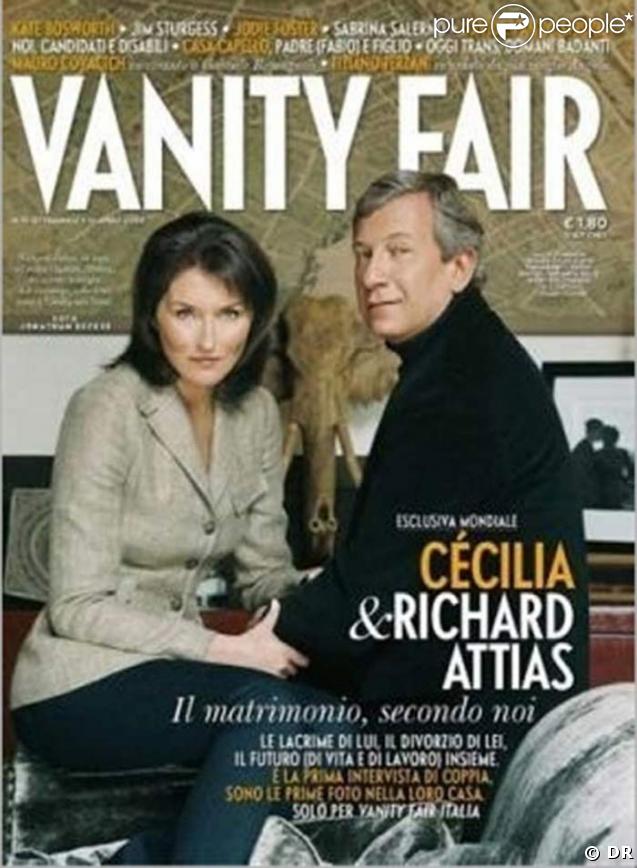 Cecilia Attias et Richard Attias en couverture de Vanity Fair, pour leur mariage