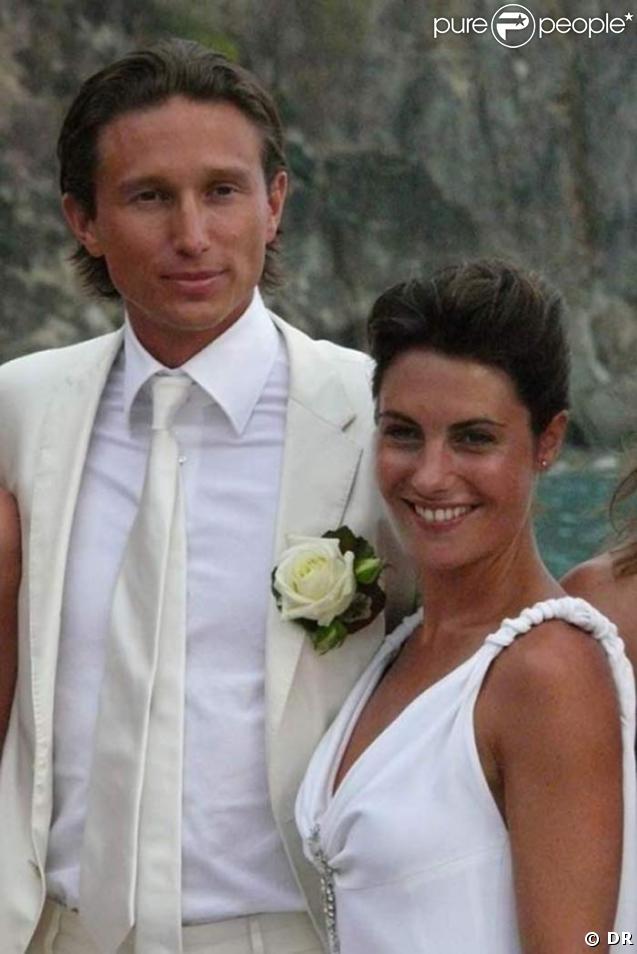 Alessandra Sublet et son mari Thomas, le jour de leur mariage