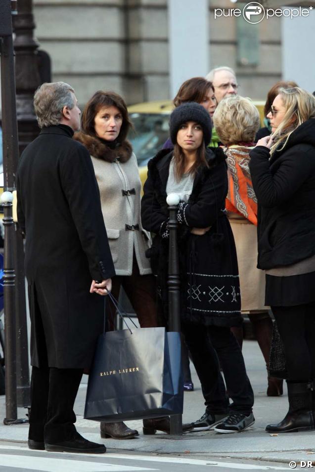 Cécilia Attias avec son mari Richard et leurs filles respectives